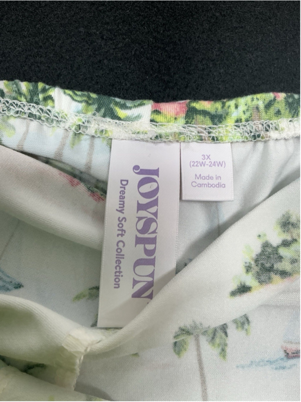 Joyspun Dreamy Soft Womens Plus 3X Tropical Cami & Shorts Pajama Set Lace - Picture 6 of 10